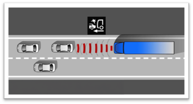 alarma de colision frontal